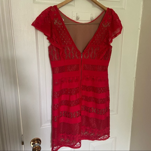 BCBGMaxAzria Renata Red Berry Sheath Dress - Picture 3 of 4